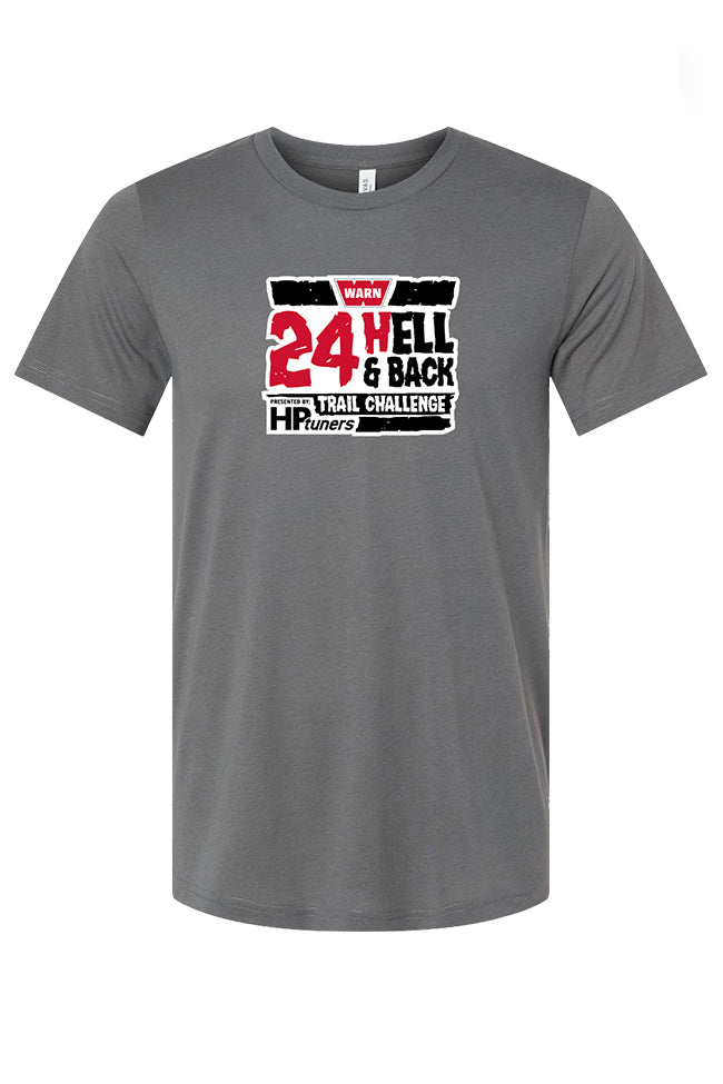 24 Hell & Back - Official T-Shirt 2025 (Charcoal) – Flex, Rocks