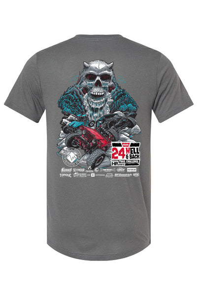 24 Hell & Back - Official T-Shirt 2024 (Charcoal) – Flex, Rocks
