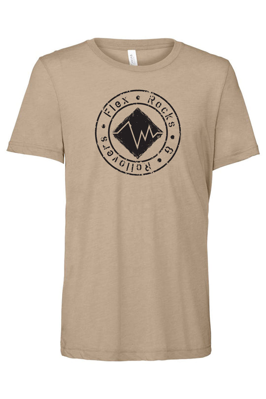 Flex, Rocks & Rollovers - Logo Shirt - Tan / Black image 0