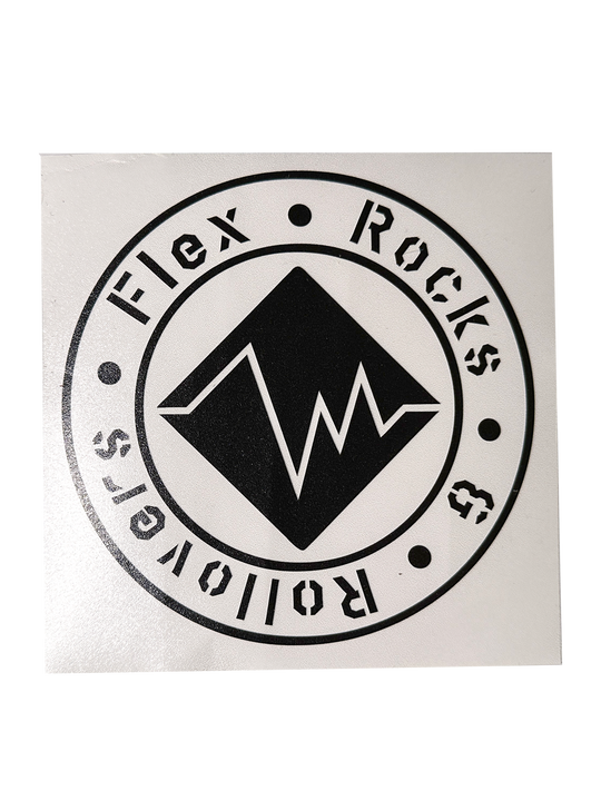 Flex, Rocks & Rollovers - Vinyl - Logo Decals - Matt Black image