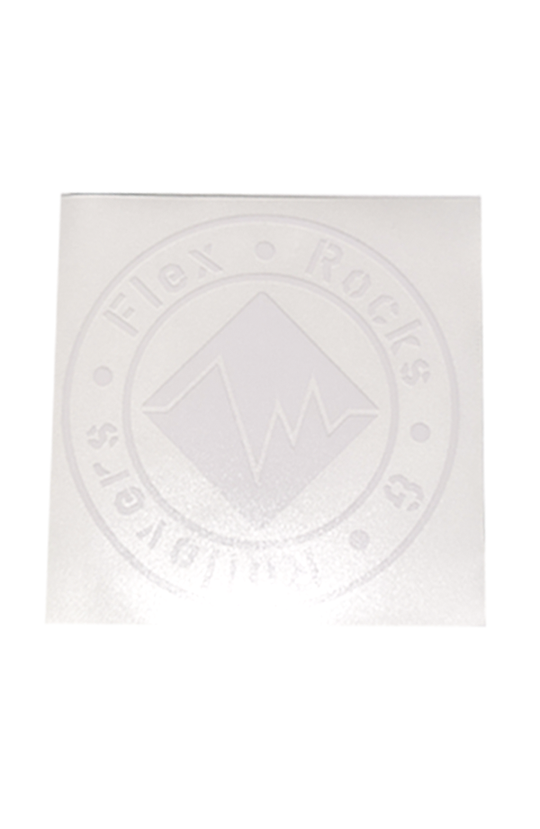 Flex, Rocks & Rollovers - Vinyl - Logo Decals - White image
