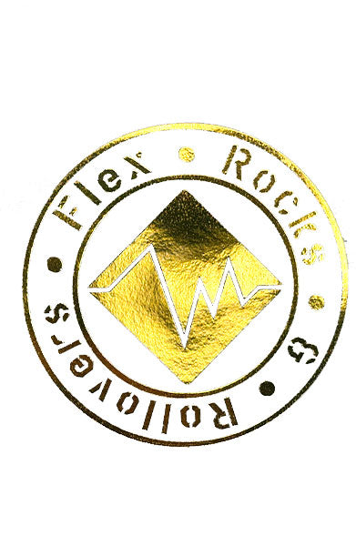 Flex, Rocks & Rollovers - Vinyl - Logo Decals - Chrome Gold image