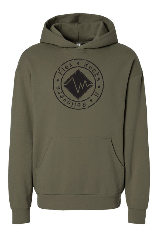 Flex, Rocks & Rollovers - Your New Favorite Hoodie - Army Green / Black image 0