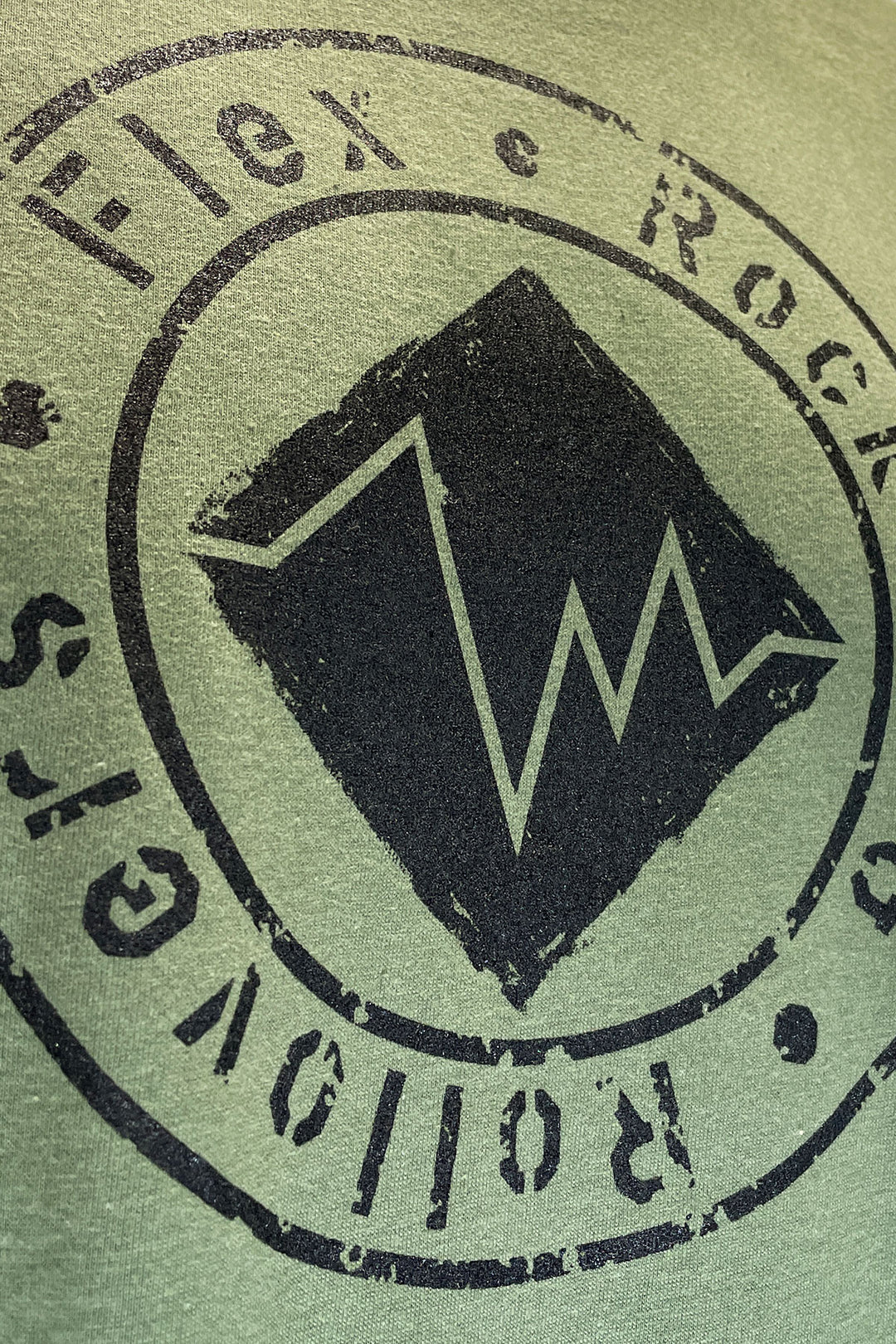 Flex, Rocks & Rollovers - Logo Shirt - Army Green / Black image 1