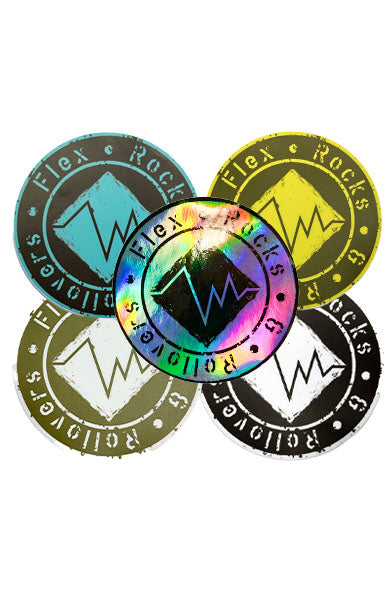 Flex, Rocks & Rollovers - Die Cut - Logo Stickers image 0