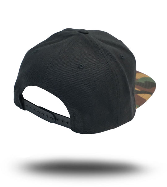 My Favorite Flat Bill Snapback - Black / Camo image 1