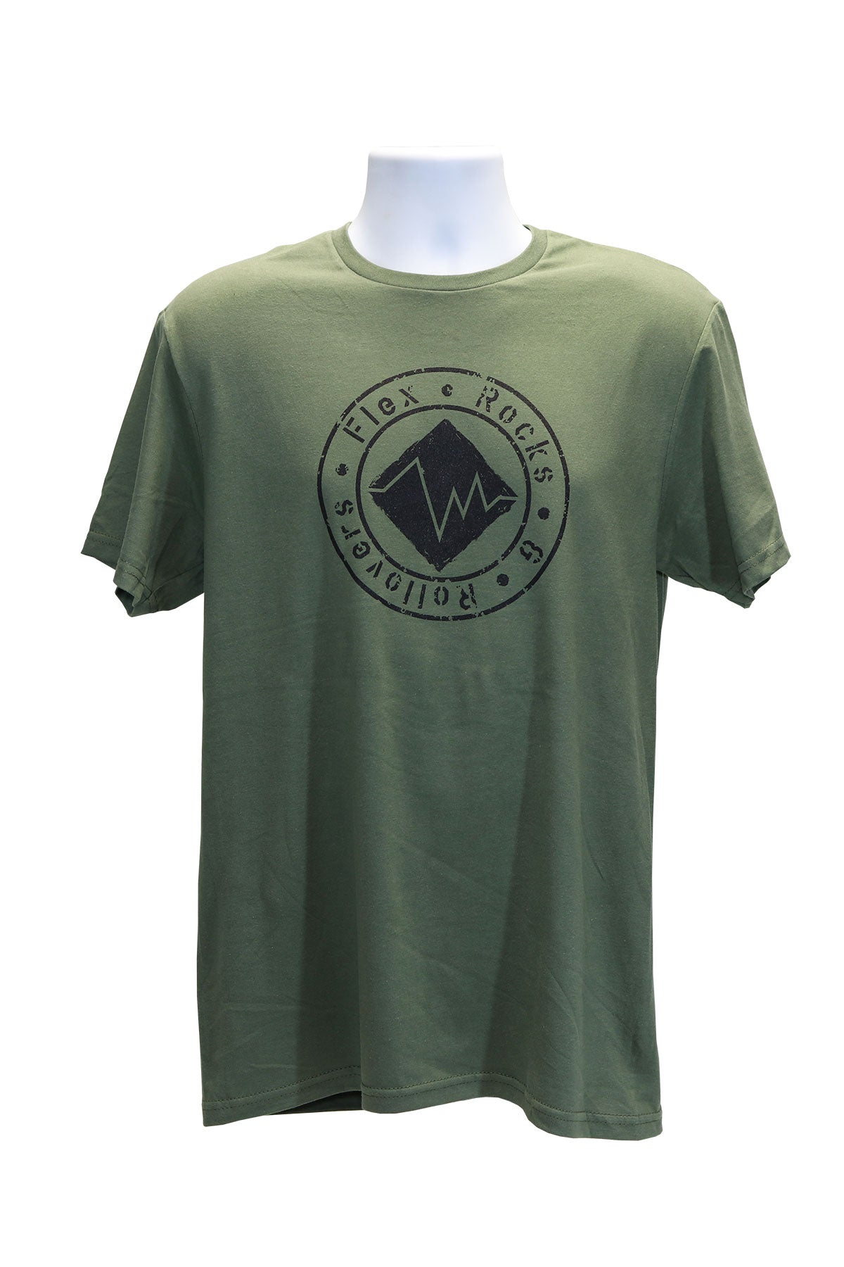 Flex, Rocks & Rollovers - Logo Shirt - Army Green / Black image 0
